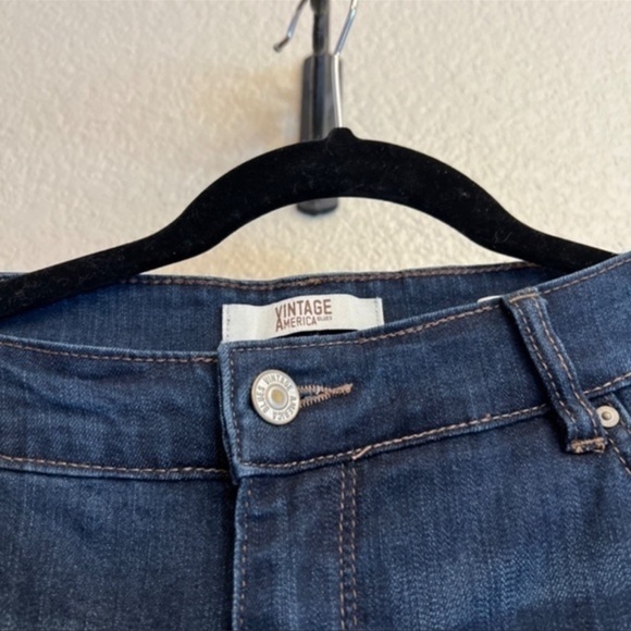 Vintage America Blues Plus size 22 boho crop  dark wash - Picture 6 of 8